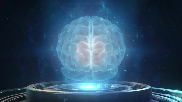 brain in lights | futuristic