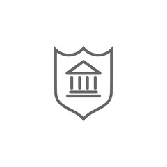 Bankruptcy insurance icon isolated on transparent background