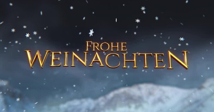 Merry Christmas Title in German Frohe Weinachten