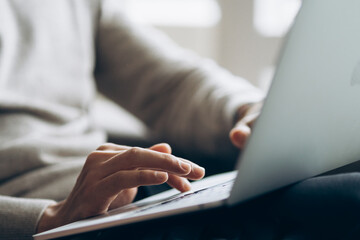 Person typing on a computer