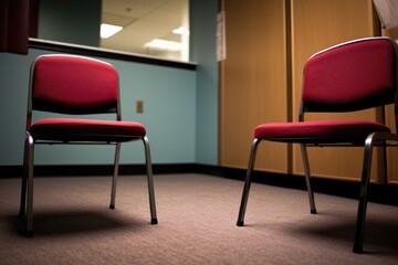two chairs positioned close together in a meeting room