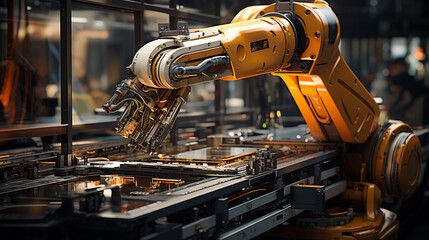Tech Evolution: Robotic Hand in IT Industry Technology Wallpaper
