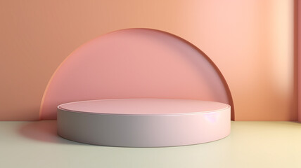 3d Pastel podium for your product. Generative AI.
