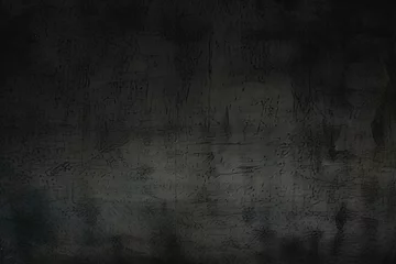 Gordijnen abstract black rough grunge texture, horror theme background for scary poster design, Generative AI © Lumina Frame