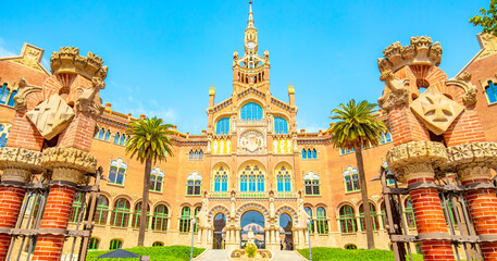 Hospital Recinte Modernista de Sant Pau in Barcelona city, Spain