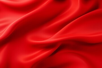 Luxury red satin smooth fabric background. Abstract background luxury red cloth and liquid wave and wavy folds of silk satin background. Red silky fabric. Decoration element for, Generative AI