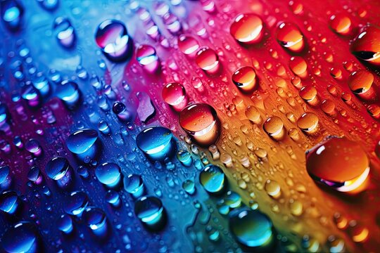 Abstract background with colorful water drops