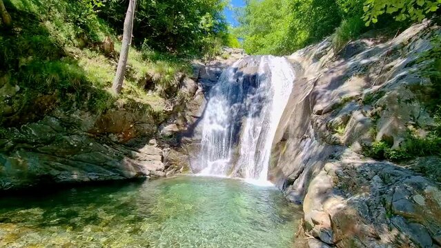 K&uuml;nser Waterfalls near Dorf Tirol, Meran, Italy