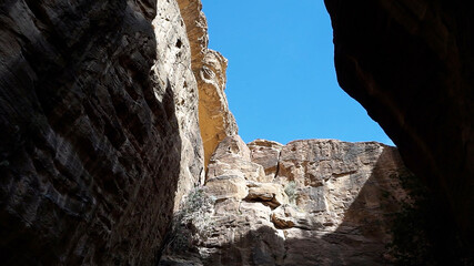 Al Siq Canyon in the Ancient City of Petra, Jordan.  