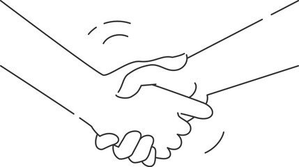 握手する手のイラスト素材｜ゆれる手