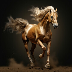 Obraz na płótnie Canvas horse illustration, illustration of a horse, 3D animal illustration, animal photo