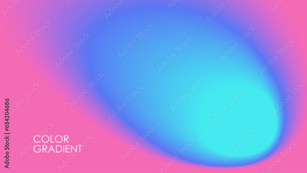 Poster blurred vibrant stain. abstract background with color gradient shape for creative graphic design. ve