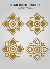vector element ethnic, decorative ornament, ethnic thai illustration