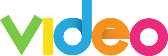 VIDEO colorful typography banner