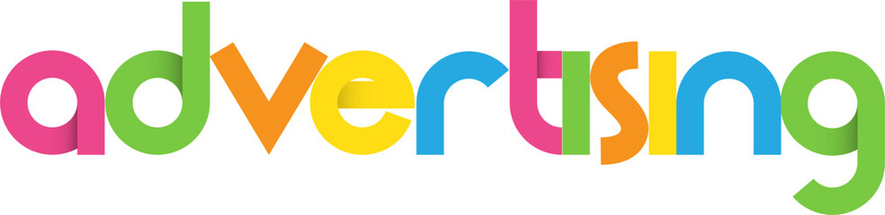 ADVERTISING colorful typography banner