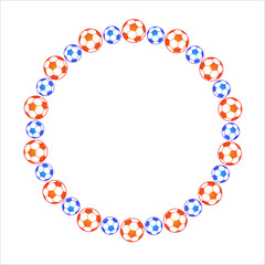 football ball art drawn round frame