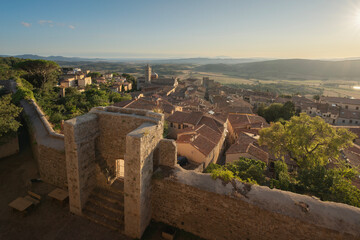 Massa Marittima view from the Cassero Senese fortress, Tuscany, Italy