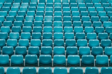 Empty seats stadium event. Public playground. Generate Ai