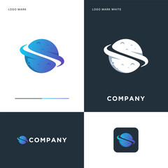 Planet Logo Vector Icon Illustration Design
