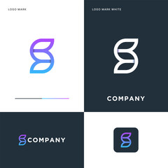 S Logo Vector Icon Illustration Design