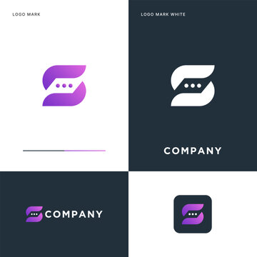 R Wave Logo Vector Icon Illustration Design