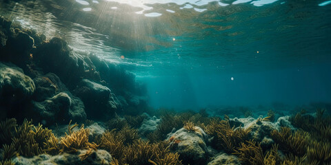 Underwater life in the ocean
