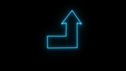 abstract glowing neon arrow illustration 4k 