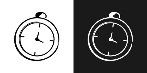 Hand drawn Time and clock vector icons. Time management. Timer, speed, alarm, time management symbol. Vector EPS 10