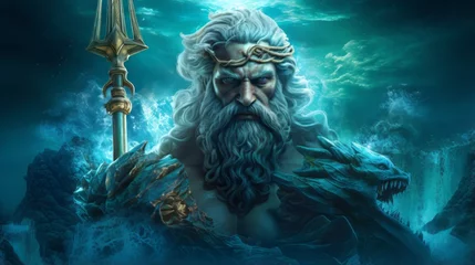 Poster Poseidon - The greek god of the sea.generative ai  © Luke