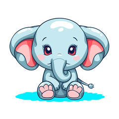 Obraz premium Elephant, Illustration PNG, Cartoon Graphic Design Tshirt