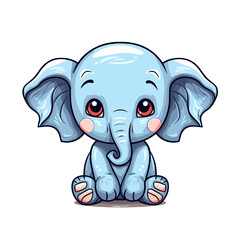 Obraz premium Elephant, Illustration PNG, Cartoon Graphic Design Tshirt