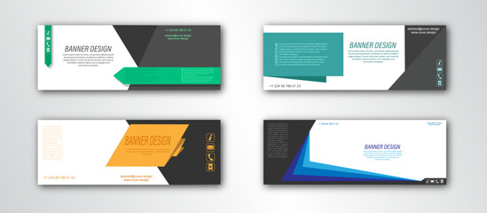 Abstract banner template. Editable vector illustration