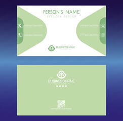 A business card. Double-sided business corporate card design. Individual corporate identity template