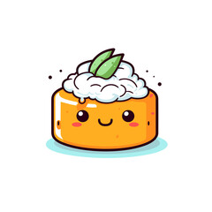 Mango Coconut Cake, Illustration PNG, Cartoon Graphic Design Tshirt