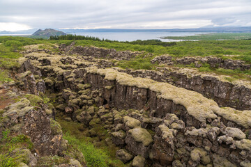 Hrafnagja Observation Deck at the Thingvellir National Park in South Iceland