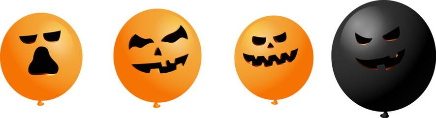 Beautiful Halloween balloon design background vector illustration.