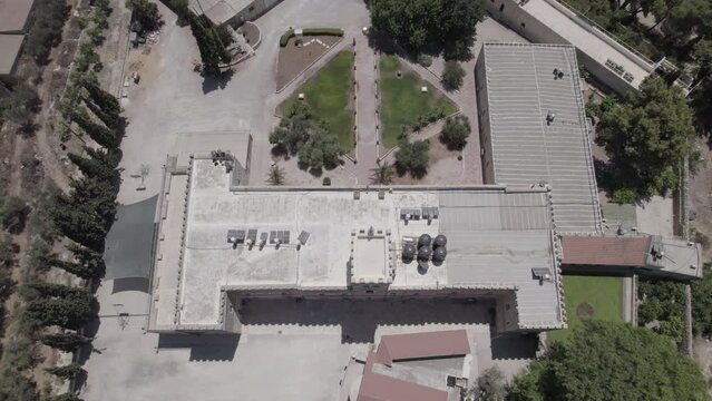 Bet Gemal Catholic Monastery an it mian garden - the place identified with the burial place of Rabbi Gamaliel, the Rabbi was the teacher of St. Paul - located near Beit Shemesh, Israel