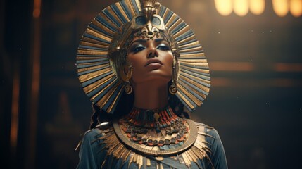 Portrait of queen Hatshepsut.generative ai
