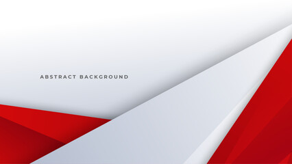 Modern abstract geometric red white background  Premium Vector