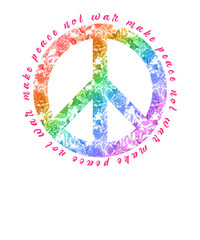 Peace Symbol in LGBTQ Regenbogen Farben