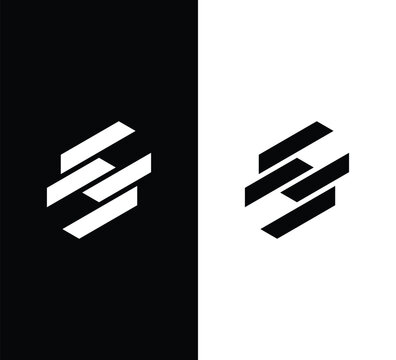 Creative Modern Initial Letter S Logo. Black and White Logo. Usable for Business Logos. Flat Vector Logo Design Template Element
