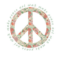 Peace Symbol Logo: Make Peace - Not War