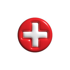 3d First aid kit vector icon