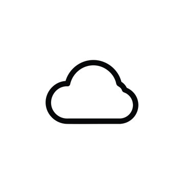 cloud on white background. cloud icon vector