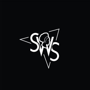 Monogram Letter SWS Logo Design Vector