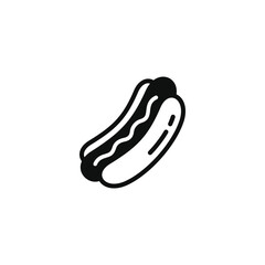 Hot dog icon isolated on white background