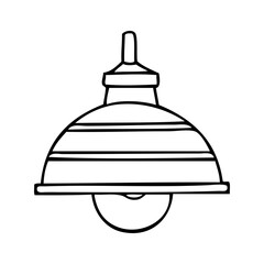 lamp line vector illustration