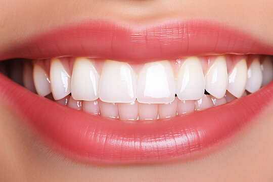 beautiful female smile, dental care, dentistry concept. Generative Ai