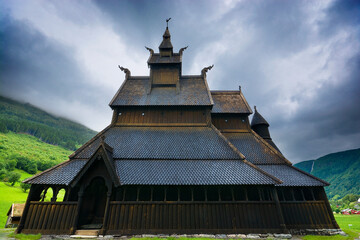 Hopperstad stave church in Vik, Norway