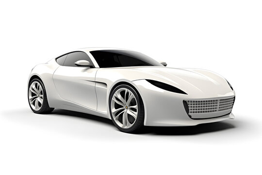 new car isolated on transparent background